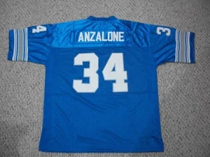 Alex Anzalone unsigniertes individuelles Detroit Throwback blau Fußball Trikot Größen S-3XL - Bild 1 von 2