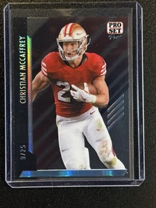2024 Pro Set Pure SF 49ers Christian Mccaffrey #26 Platinum Blue Acetate #d 9/25 - Picture 1 of 2