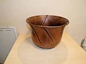 Kupfer Pflanztopf Blumentopf  D 26 cm Übertopf Hammerschlag - Bild 1 von 3