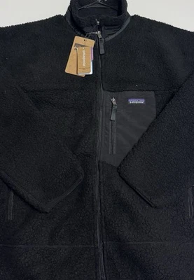 Chaqueta Patagonia Para Hombre Negra Cremallera Completa Retro-X Sherpa Vellón Exterior Nueva con Etiquetas L Foto 1 de 4