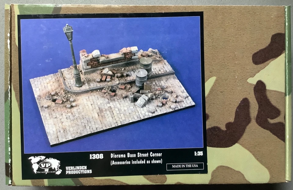 Verlinden 1308 Diorama Base Street Corner Kit Modelo Escala 1:35 Producciones 1/35 Foto 1 de 1