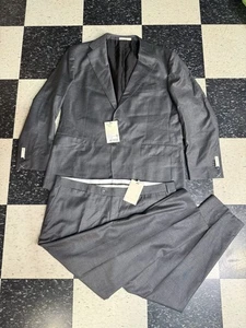 Suitsupply Havana Suit Dark Grey Wool Sz 50 S, 42 Waist New With Tags - Picture 1 of 18