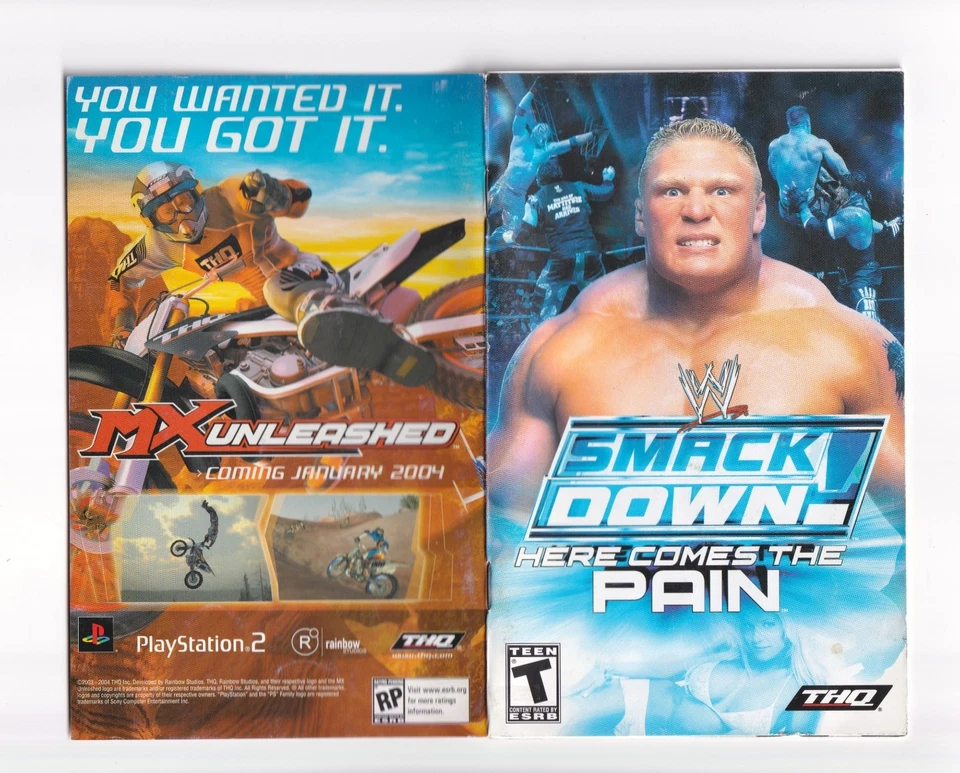 WWE Smackdown Here Comes the Pain - подлинный ручной буклет с инструкциями - PS2 - Изображение 1 из 1