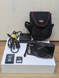 Nikon Coolpix S8200 Black Digital Camera 16MP 14x Zoom Full HD Video Teated - Picture 1 of 12