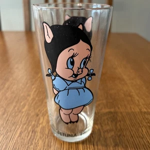 Vintage 1973 Looney Tunes Petunia Pig Warner Bros Pepsi Collector Series Glass - Picture 1 of 4