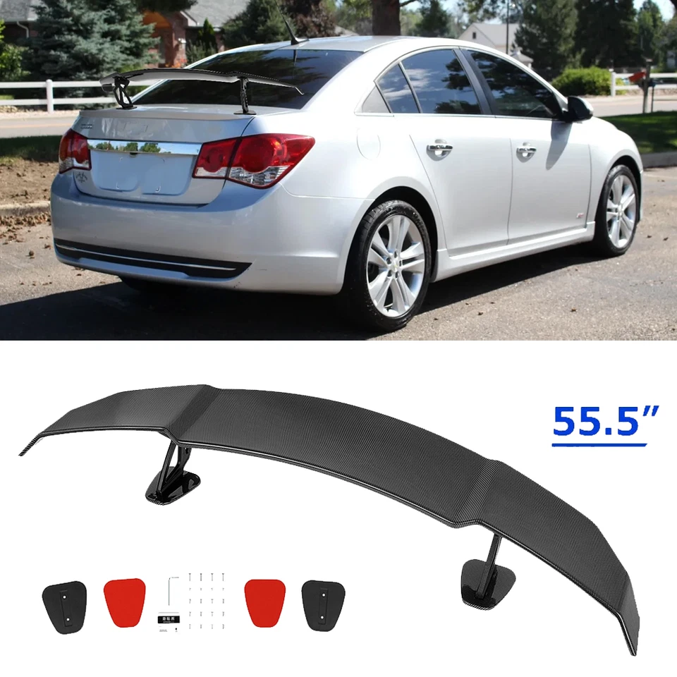 Rear Trunk GT Wing Racing Spoiler Carbon Lip For Chevrolet Cruze Foto 1 de 4