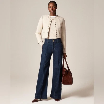 J. Crew Bridgette lady jacket in tweed in Natural Beige Size 12 NWT - Image 1 of 4