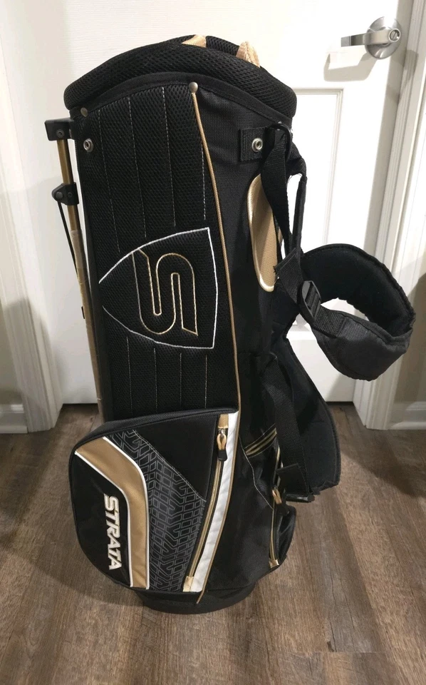 Strata Golf Bag, Beige & Black, NEW  - Image 1 of 4