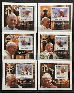 Pope John Paul II - stamps Timbres  - 6 Luxes - MNH** G106