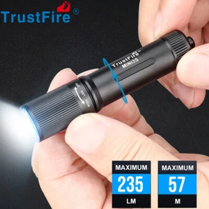 TrustFire 235LM Keychain LED Flashlight Rechargeable Keyring Torch Mini Light R - Picture 1 of 17