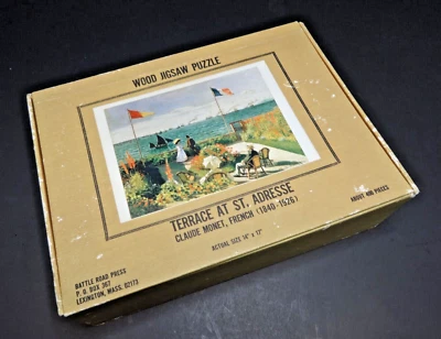 BATTLE ROAD PRESS WOOD PUZZLE TERRACE AT ST ADRESSE MONET 400 PCS WOODEN JIGSAW - Image 1 of 4