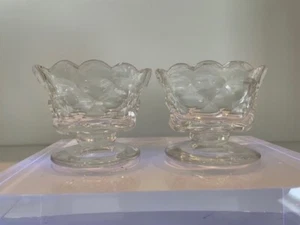 RARE Antique Pair of Brierley Cut Crystal Holders - Marked - Picture 1 of 14