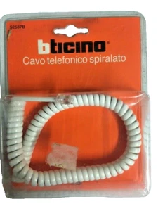 Cavo telefonico spiralato collegare cornetta al telefono 2 spine RJ11 4/4 poli - Afbeelding 1 van 5