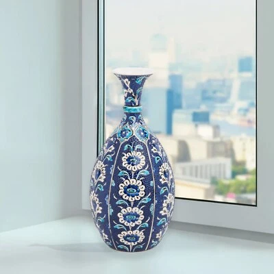 Botella de cerámica hecha a mano, botella decorativa de flor de medianoche, jarrón para decoración del hogar Foto 1 de 4