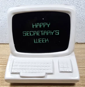 Porta lápices o maceta retro vintage Napco 'Happy Secretary's Week' para computadora - Imagen 1 de 7