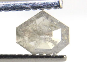 Diamante corte rosa sal y pimienta forma geométrica 0,63 quilates 5,09 x 6,06 x 2,68 mm - Imagen 1 de 10