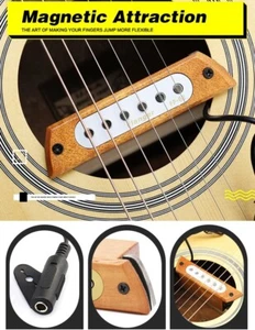 Guitar Sound Pickups Bass Magnetic Piezo Vibration for Acoustic /Folk /Electric - Picture 1 of 7