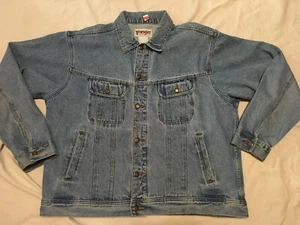 Chaqueta vaquera vintage Wrangler Rugged Wear para hombre azul denim camionero talla XL - Imagen 1 de 8