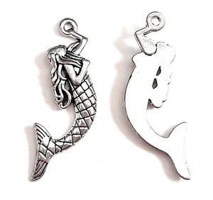 30 Antik Silber Meerjungfrau Göttin Charms Anhänger für Schmuckherstellung *US-Verkäufer* - Bild 1 von 35