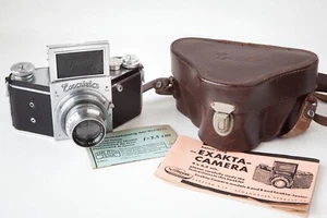 CÁMARA de formato medio vintage Exakta Ihagee B 4x6,5 cm lente JENA ZEISS TESSAR LEER - Imagen 1 de 16