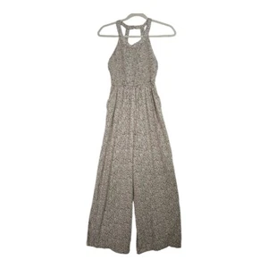 Jessica Simpson Animal Print Jumpsuit Halter Top Wide Leg Size S *Read* - Picture 1 of 15