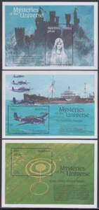 MALDIVAS ISLAS Sc# 1764-5,71 MONNH JUEGO de 3 MONCH S/S, MISTERIOS DEL UNIVERSO - Imagen 1 de 1