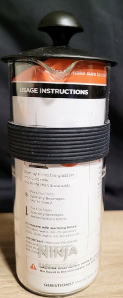 Ninja Coffee Bar Easy Milk Frother Press Froth Glass 5 oz Capacity BRAND NEW!! Photo Related