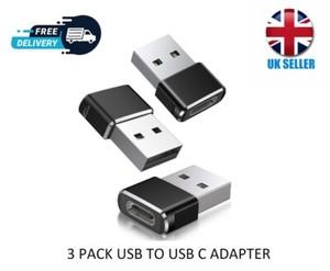 3 Pack USB To TYPE C 3.0 A Male Adapter Converter For iphone 11 12 13 14 Samsung