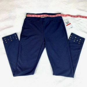 New Size P Michael Kors True Navy Blue pull-on embellished Leggings NWT MSRP $88 - Picture 1 of 5