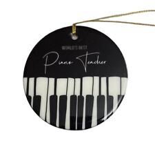 World’s Best Piano Teacher Ornament 2.75”