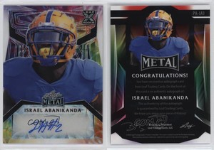 2023 Leaf Metal Tie-Dye Kaleidoscope /3 Israel Abanikanda #PA-IA1 Rookie Auto RC