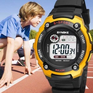 Kinder Digital Elektronische Sportuhr Wasserdicht Kinder Jungen Mädchen LED Uhren - Bild 1 von 22