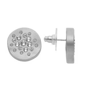 ENERGETIX Bingen * Ohrstecker mattiert mit Kristallsteinchen * Magnetschmuck * - Bild 1 von 3