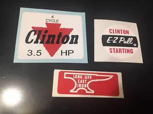 Juego de calcomanías del motor Clinton 4 Ciclo 3.5-hp E-Z Pull Anvil Set 3 - Imagen 1 de 1