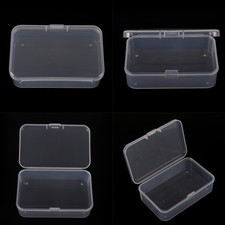 1Pcs Clear Plastic Transparent With Lid Storage Box Collection Container ODFS