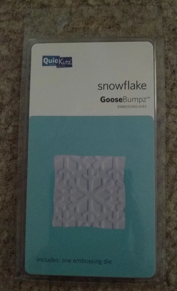 QUICKUTZ Lifestyle Crafts GooseBumpz SNOWFLAKE Embossing 2"x2" Die GB-024 VHTF - Image 1 of 1