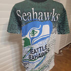 RÉPRINT AOP Vintage Seattle Seahawks coton T-shirt M, L, XL, 2XL (VIDÉO) 190 gm