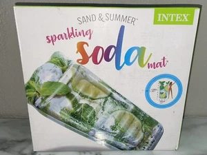 Intex Sand & Summer Sparkling Soda Inflatable Pool Float Mat 66”x 33” New Sealed - Picture 1 of 5