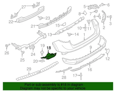 Parachoques trasero derecho conducto de escape Lincoln OEM 2016-2023 MKX FA1Z17F827A nuevo en caja Foto 1 de 2