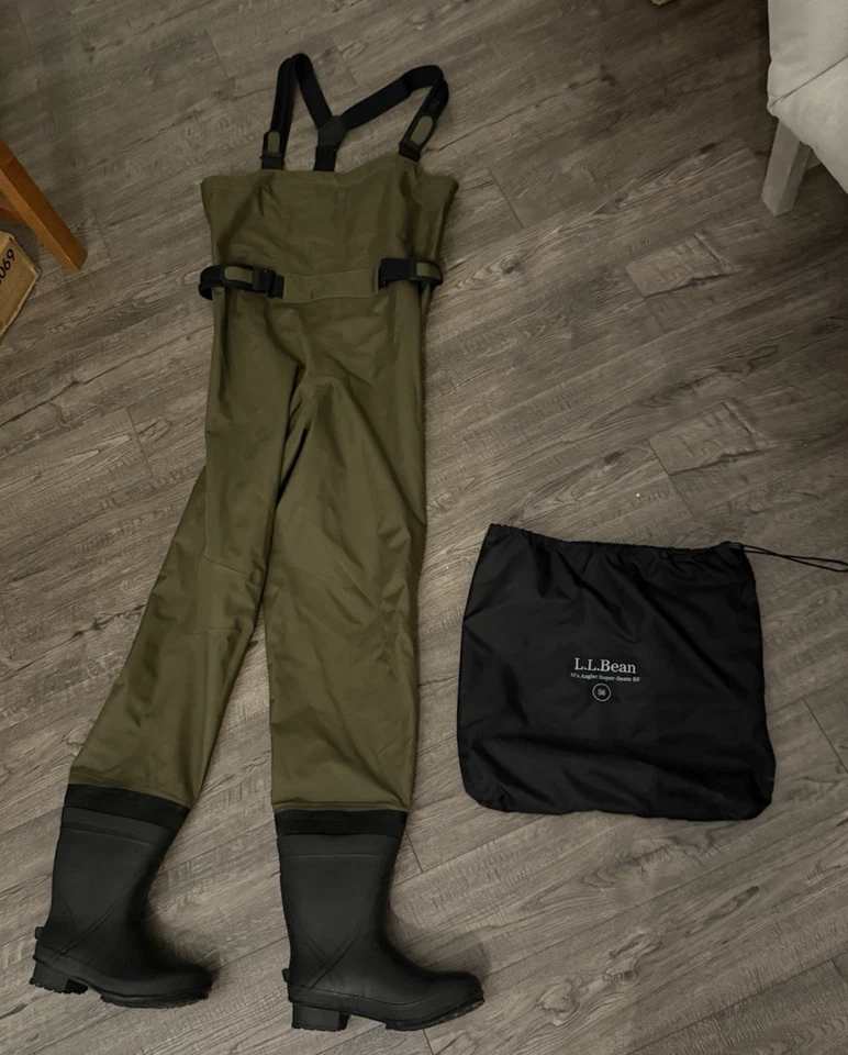 LL Bean Super Seam Chest Waders - Size Small - Boot Size 6 - SEE DESCRIPTION - Image 1 of 4