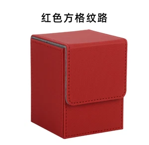 PU Leather Game Card Box - Red - Picture 1 of 8