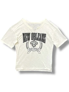 NEW ORLEANS SAINTS FOOTBALL kurzärmliges Damenoberteil lockere Passform Größe: MED *neu ohne Etikett - Bild 1 von 12