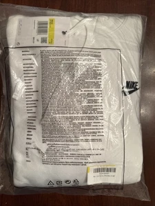 Nike Club Pullover Hoodie White Black Men's Size Small - Picture 1 of 5