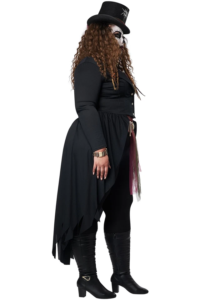 Voodoo Magic Plus Disfraz de Hechicera Chaqueta Chaleco Sombrero Halloween 01432Plus Foto 1 de 1
