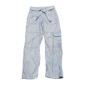 Abercrombie Kids Girl Light Blue Cargo Pants w/ Belt Tie Sz 15 16 - Picture 1 of 4