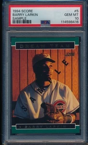 1994 SCORE BARRY LARKIN REDS SAMPLE REDS #5 PSA 10 GEM MINT POP 2 - Picture 1 of 1