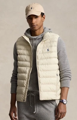 NUEVO CON ETIQUETAS Polo Ralph Lauren SENA MARFIL Repelente al Agua Embalable Acolchado Chaleco Puffer Foto 1 de 4