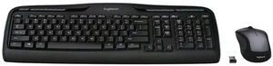 Logitech MK335 Quiet Wireless Keyboard and Mouse Combo - Black/Silver - Picture 1 of 7