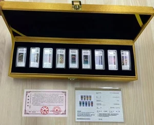 China 9 x 15g (total 135g) Juego de barras/medallas de plata de colores - Dragón - Imagen 1 de 5