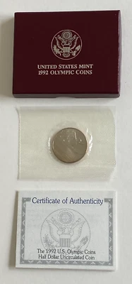 1992 Olympic US Mint Commerative Unc. Half Dollar - Free Shipping - Image 1 of 3